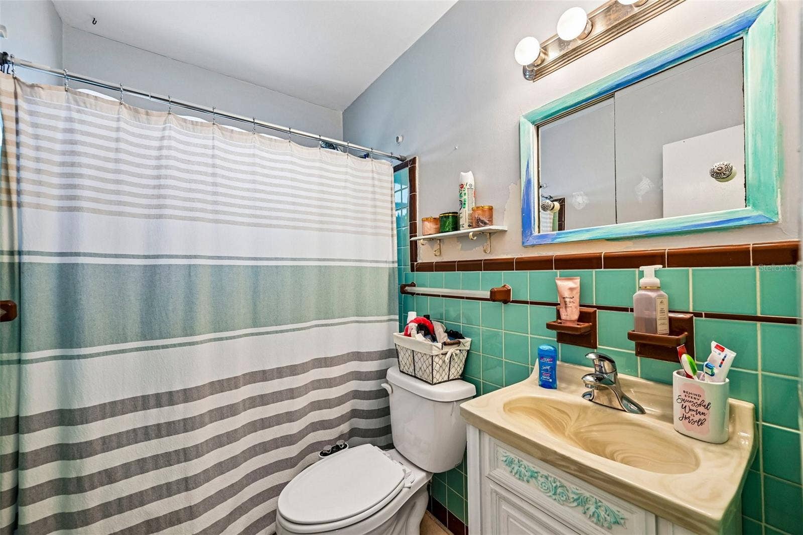 322 - bathroom with vintage tile