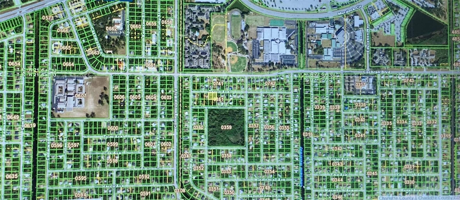18057+18057 GARVIN AVENUE, Port Charlotte, FL 33948 Zoomed out Garvin lots