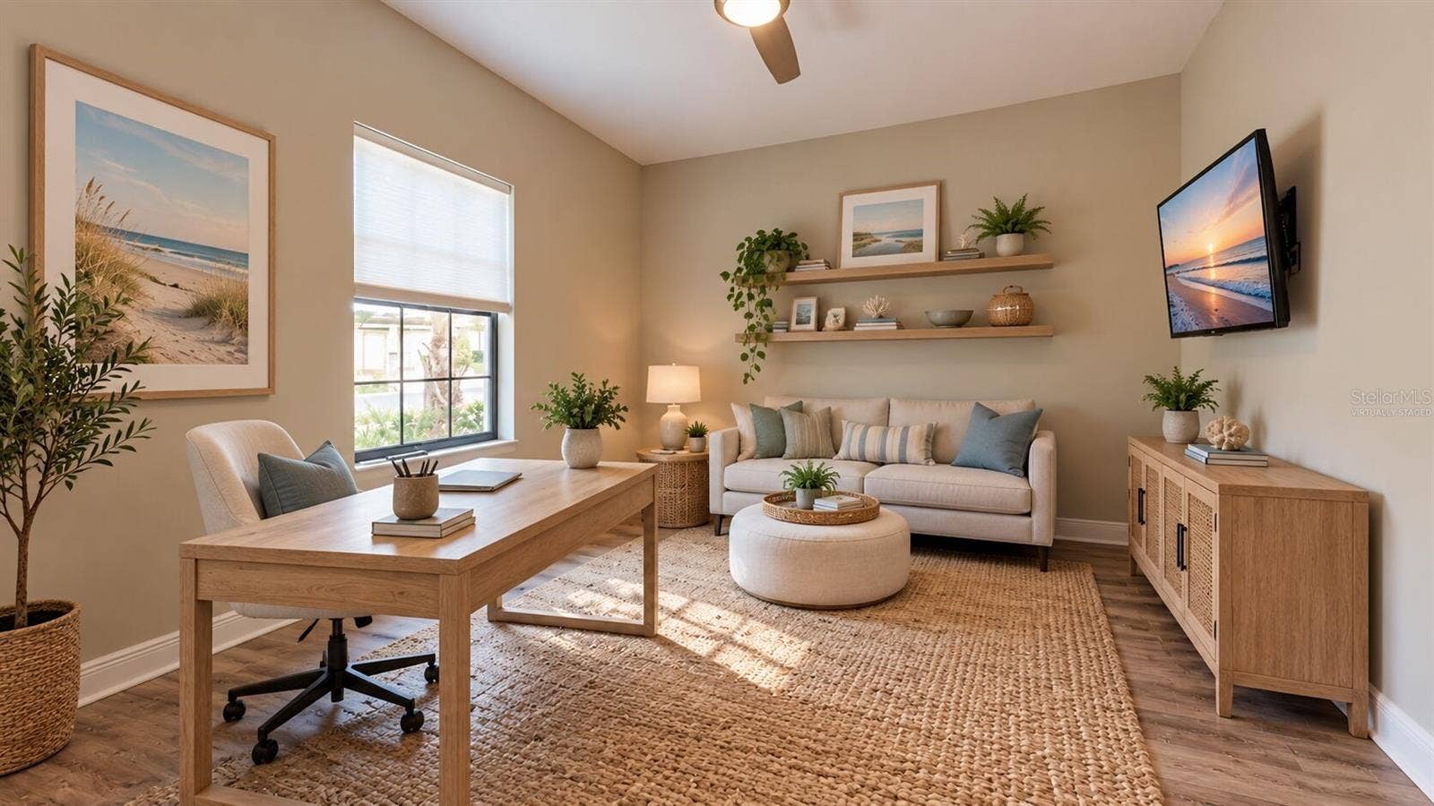 3911 GAVIOTA DRIVE, Ruskin, FL 33573 Virtually staged den