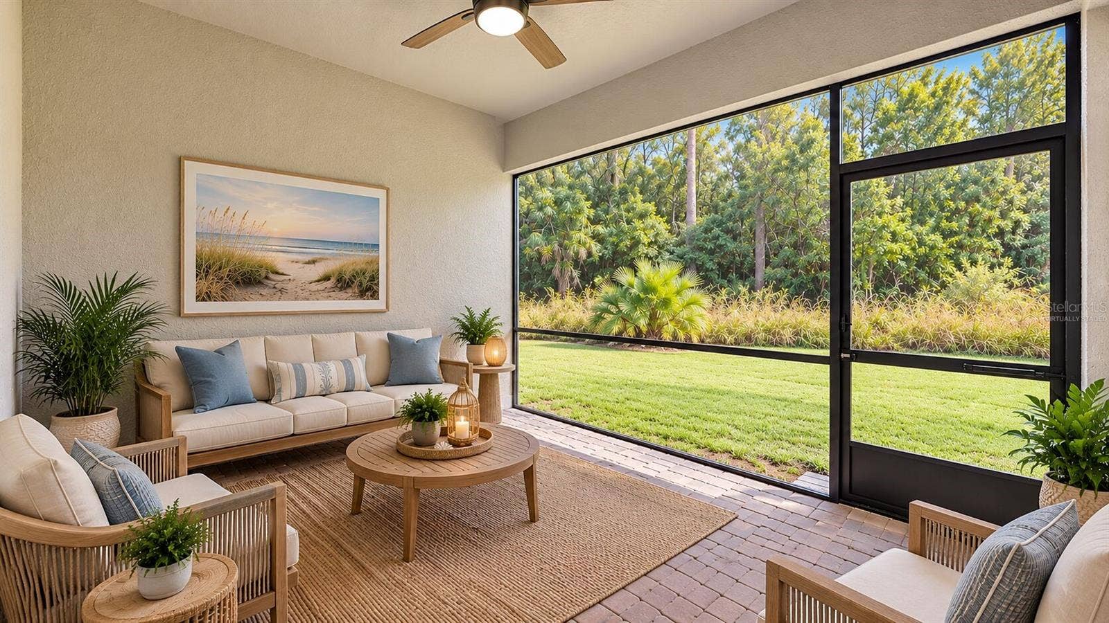 3911 GAVIOTA DRIVE, Ruskin, FL 33573 Virtually staged lanai