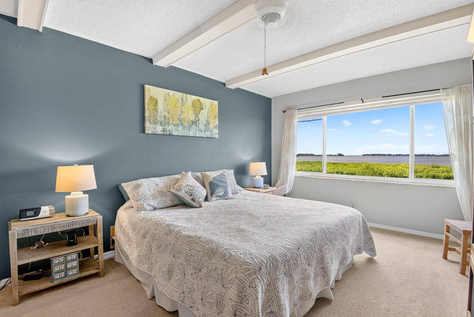 4745 INDEPENDENCE DRIVE, #4745, Bradenton, FL 34210 Master bedroom with Bay views from bed