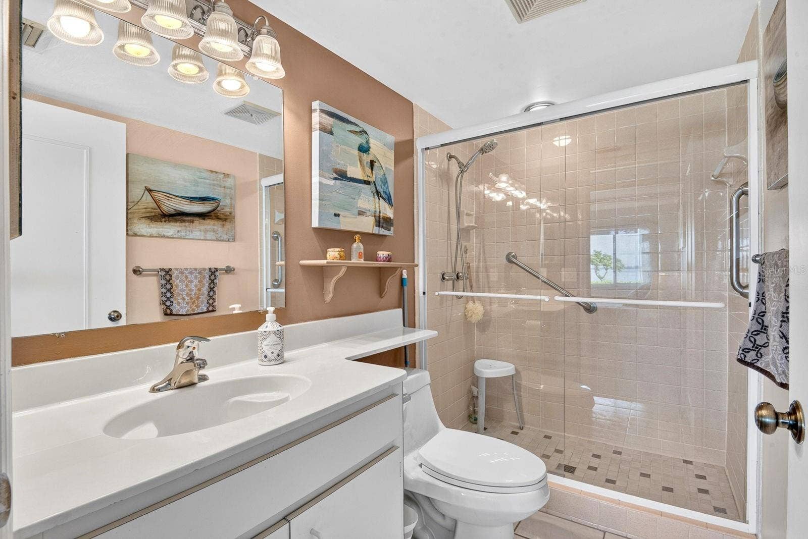 4745 INDEPENDENCE DRIVE, #4745, Bradenton, FL 34210 Master bathroom with walkin shower