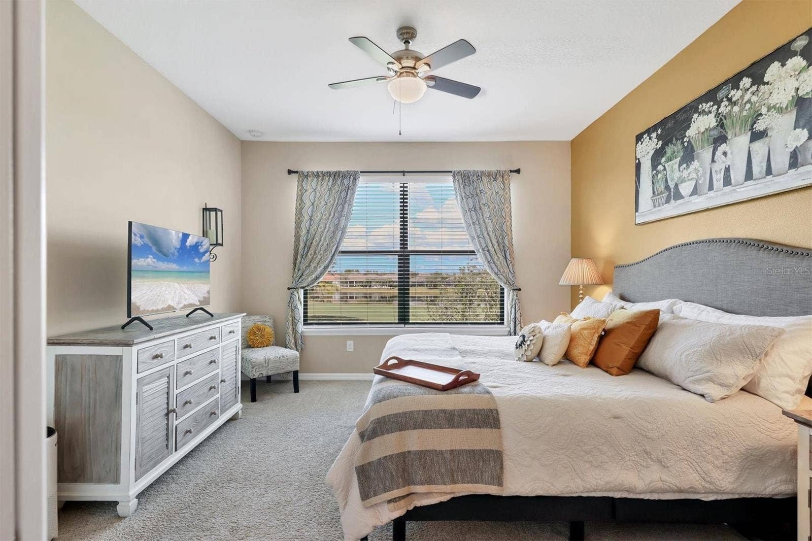 13719 MESSINA LOOP, #202, Lakewood Ranch, FL 34211 Primary king size bedroom with a view