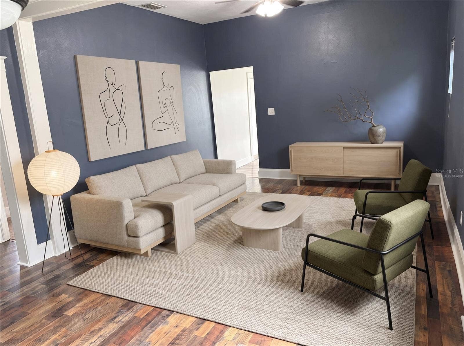 1199 KING AVENUE, Lakeland, FL 33803 Living room looking toward front of the house "Virtually staged"