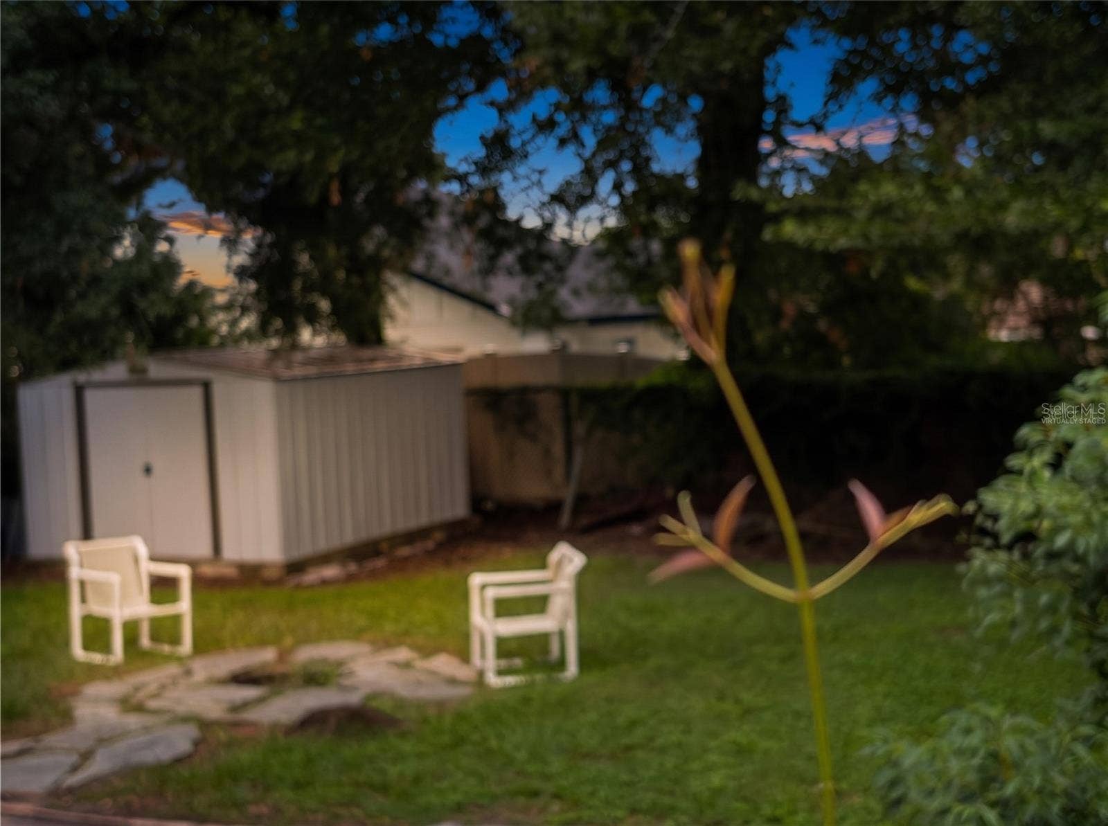 1199 KING AVENUE, Lakeland, FL 33803 back yard showing shed"Virtually staged"