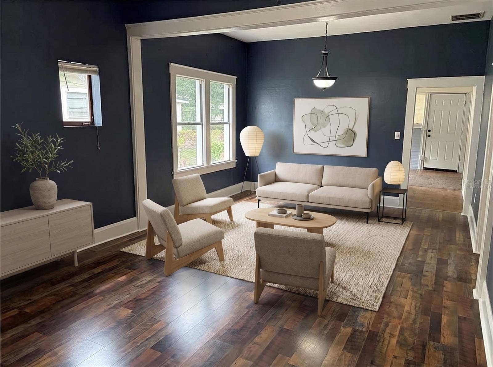 1199 KING AVENUE, Lakeland, FL 33803 Living room from front of house "Virtually staged"