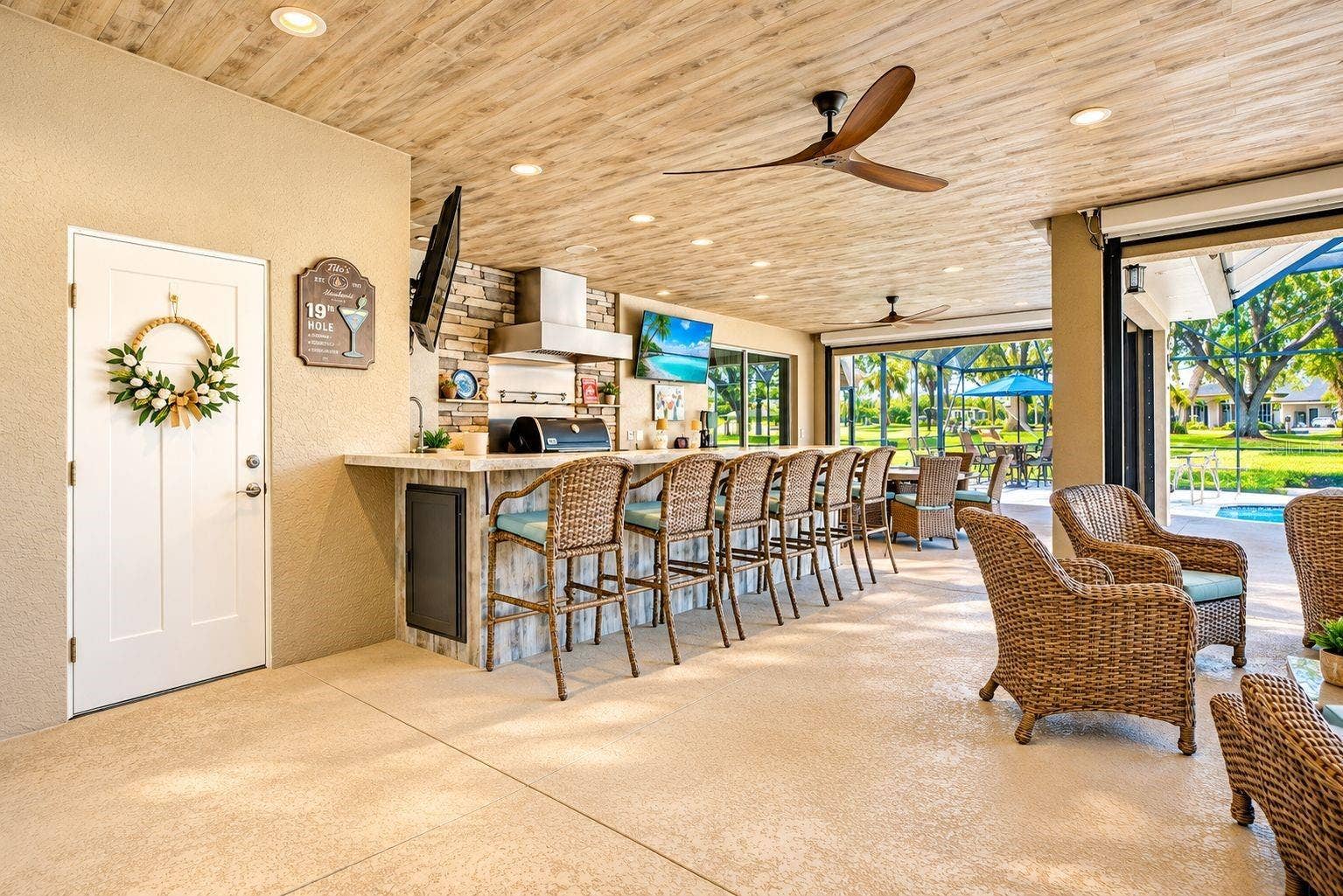 outdoor kitchen