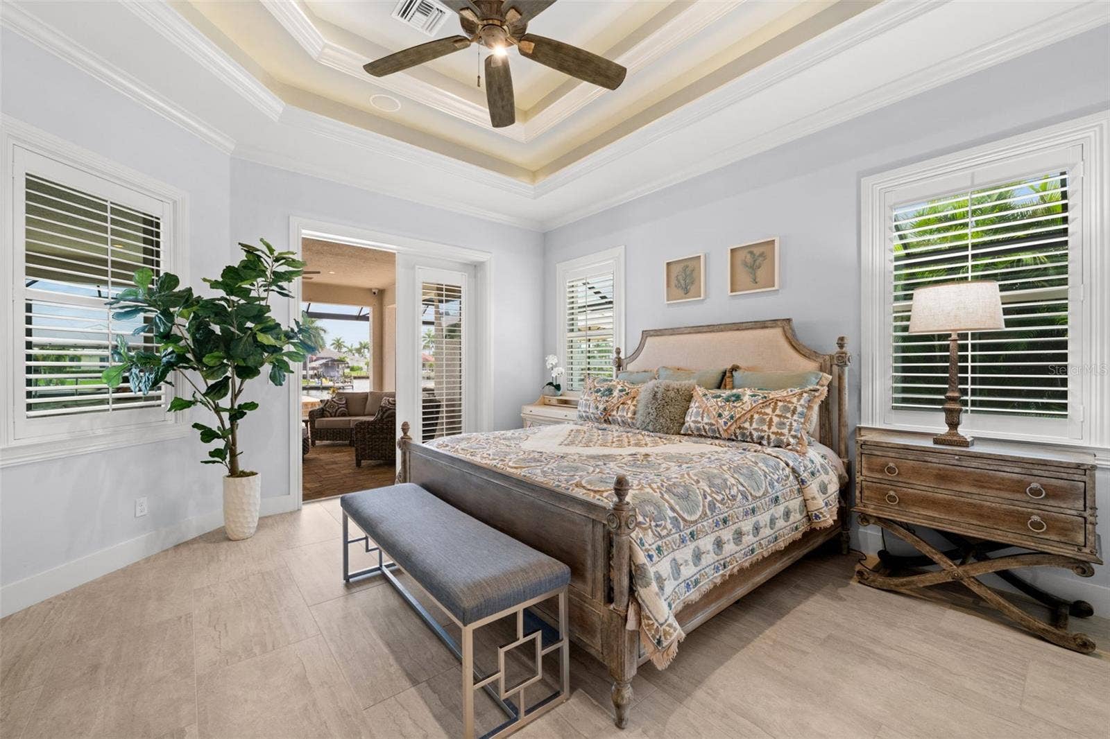 105 SW 52ND STREET, Cape Coral, FL 33914 Primary suite with beautiful double tray ceiling