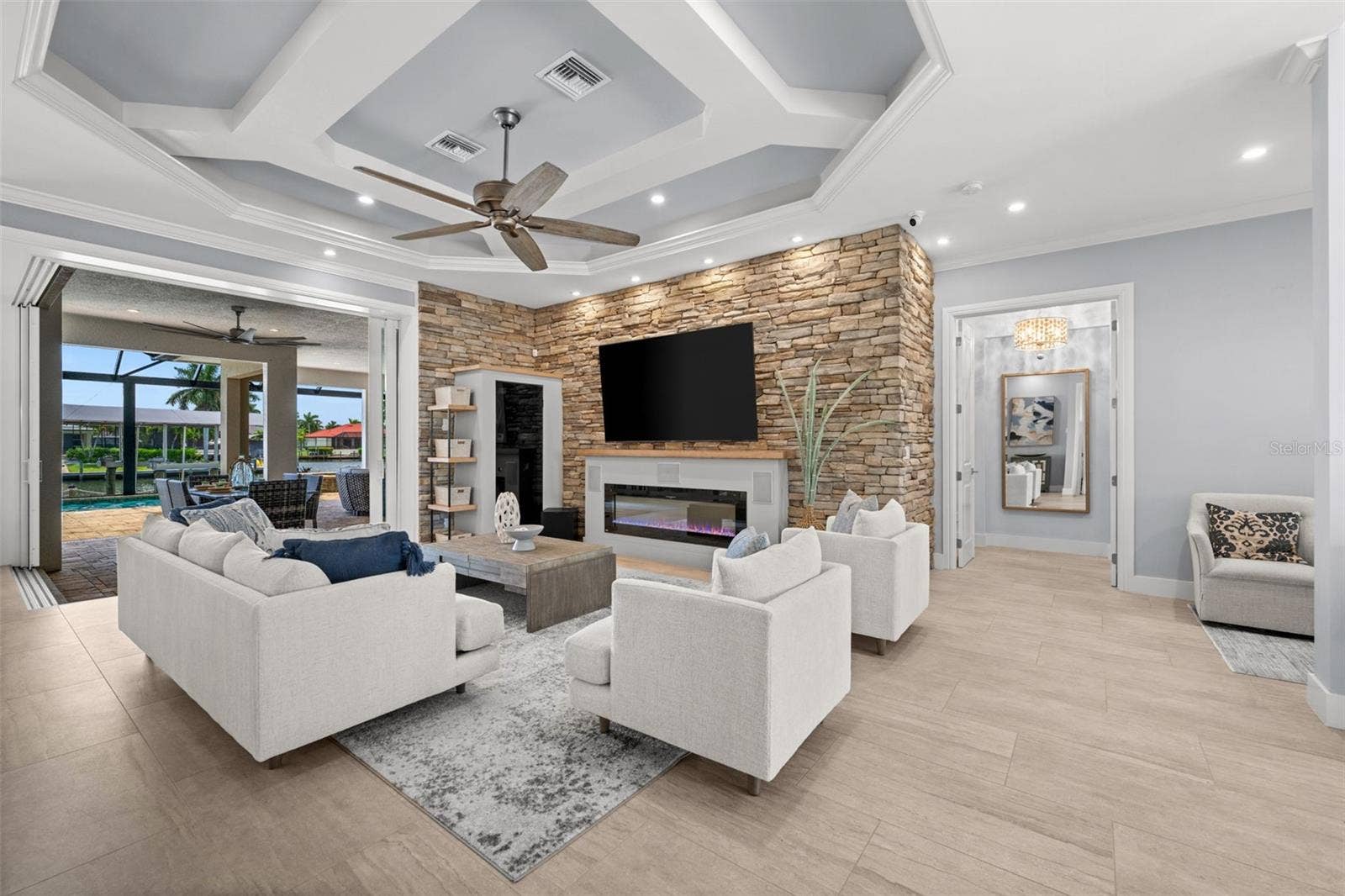 105 SW 52ND STREET, Cape Coral, FL 33914 Beautiful stacked stone accent wall
