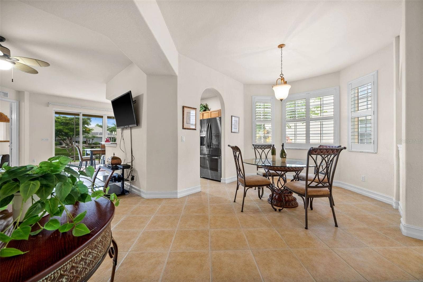 5626 CAPE HARBOUR DRIVE, #102, Cape Coral, FL 33914 From the entry toward the dining room