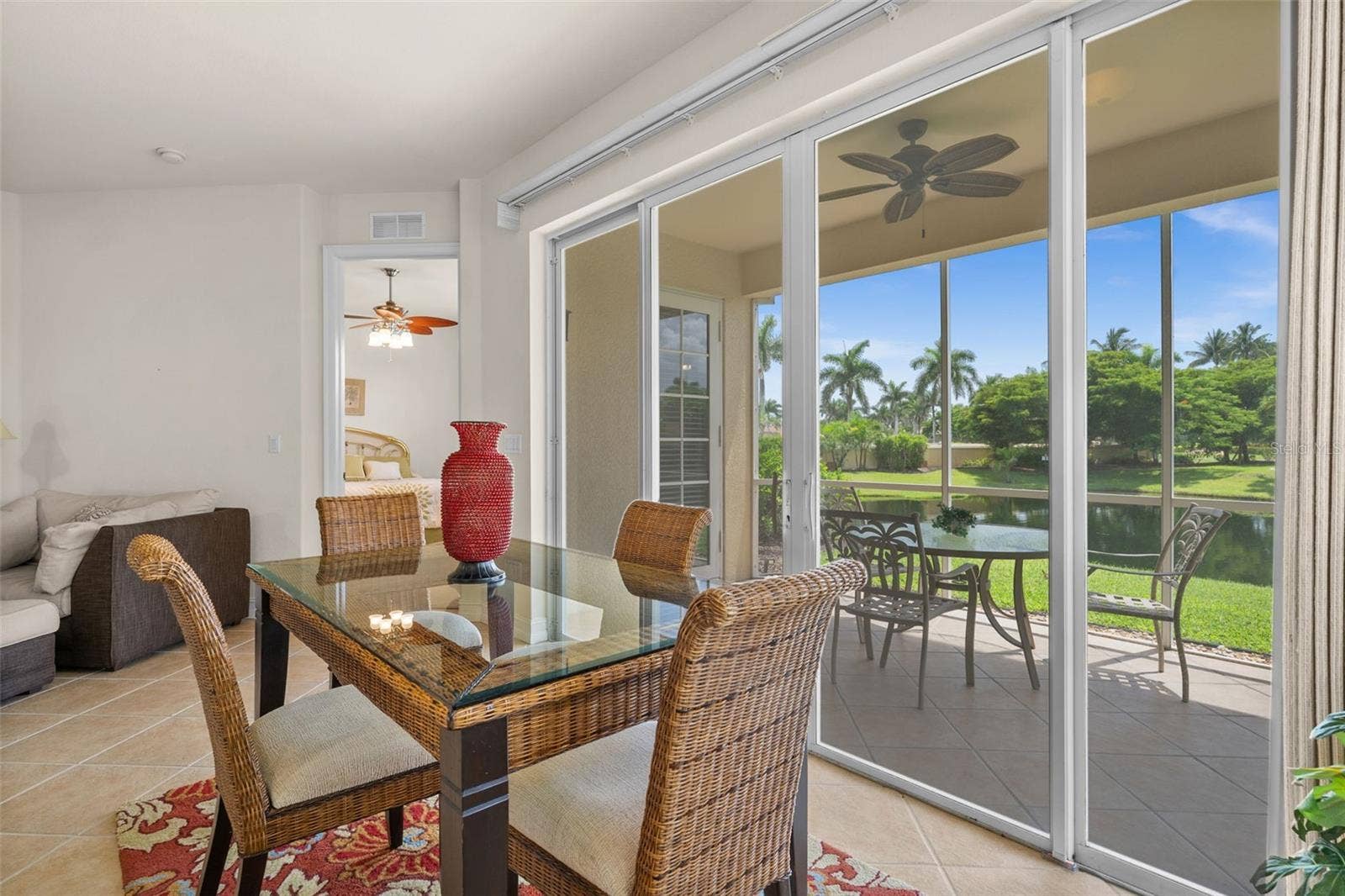 5626 CAPE HARBOUR DRIVE, #102, Cape Coral, FL 33914 Breakfast area and Lanai