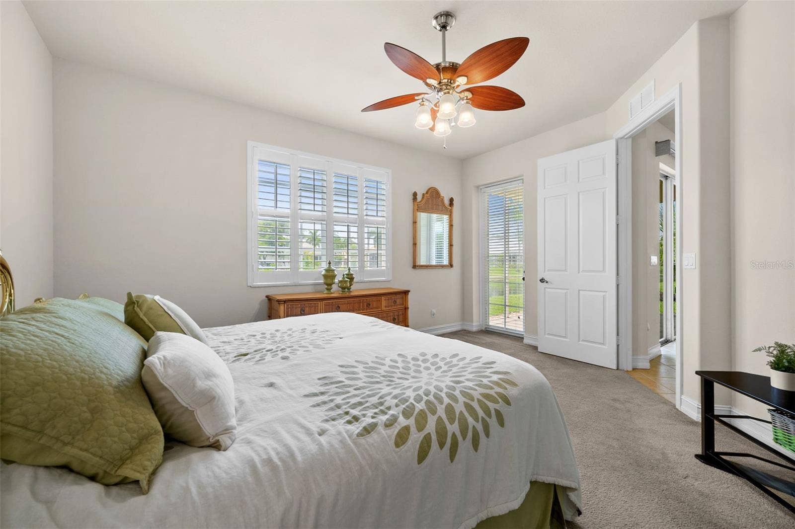 5626 CAPE HARBOUR DRIVE, #102, Cape Coral, FL 33914 Master Bedroom has its own door to the Lanai