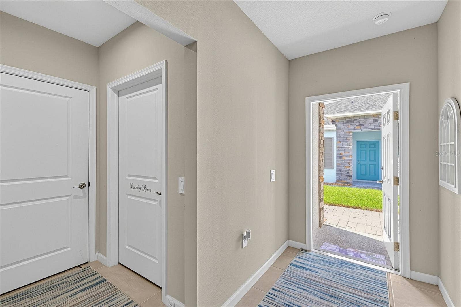 front door and laundry