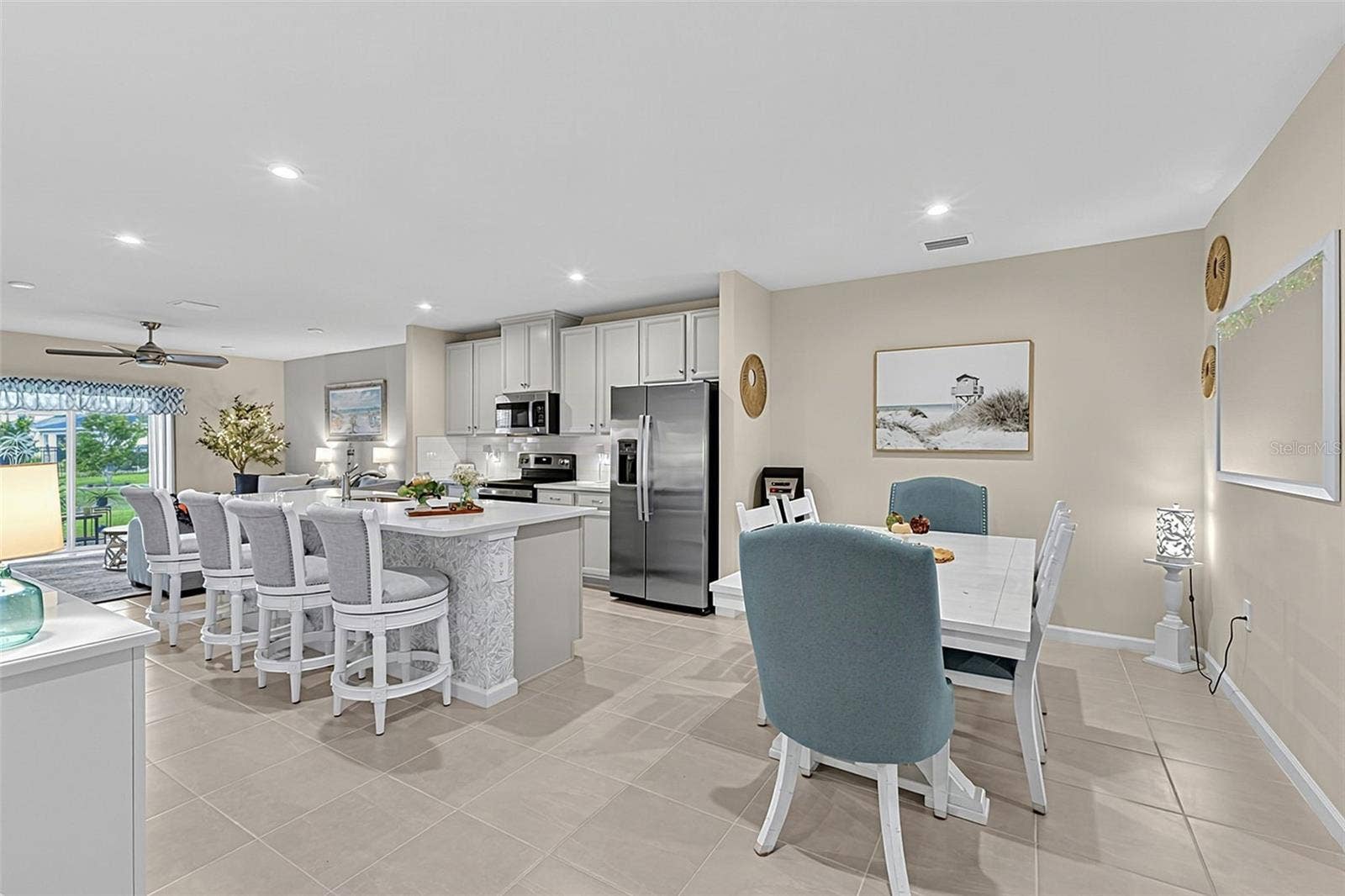 dining room and kitchen