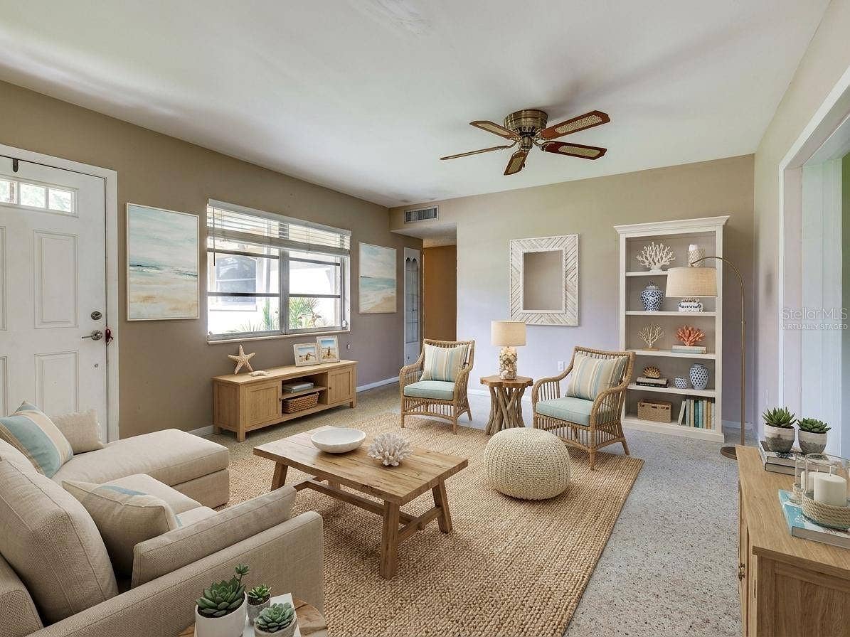 Virtually Staged Family Room