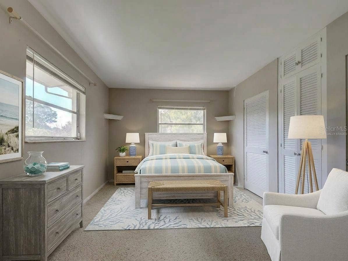 Virtually Staged Primary Bedroom