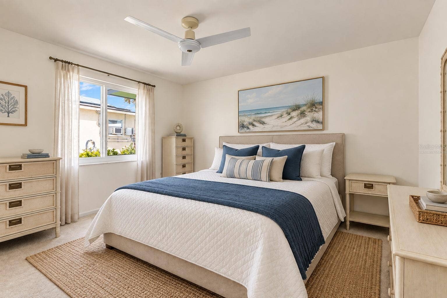160 ANNAPOLIS LANE, Rotonda West, FL 33947 Virtually Staged (bedroom 2 front of home)