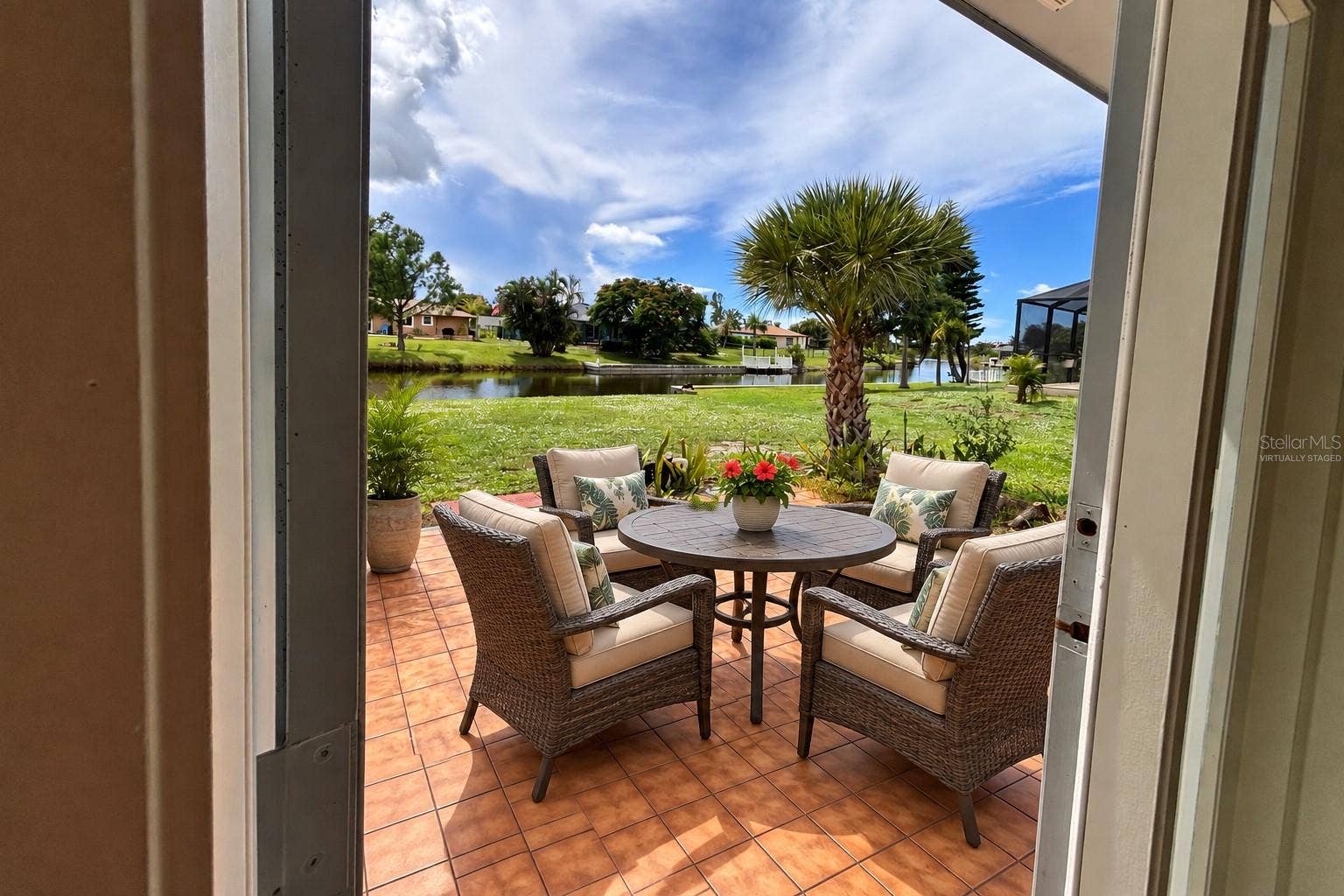 160 ANNAPOLIS LANE, Rotonda West, FL 33947 Virtually staged with patio furniture