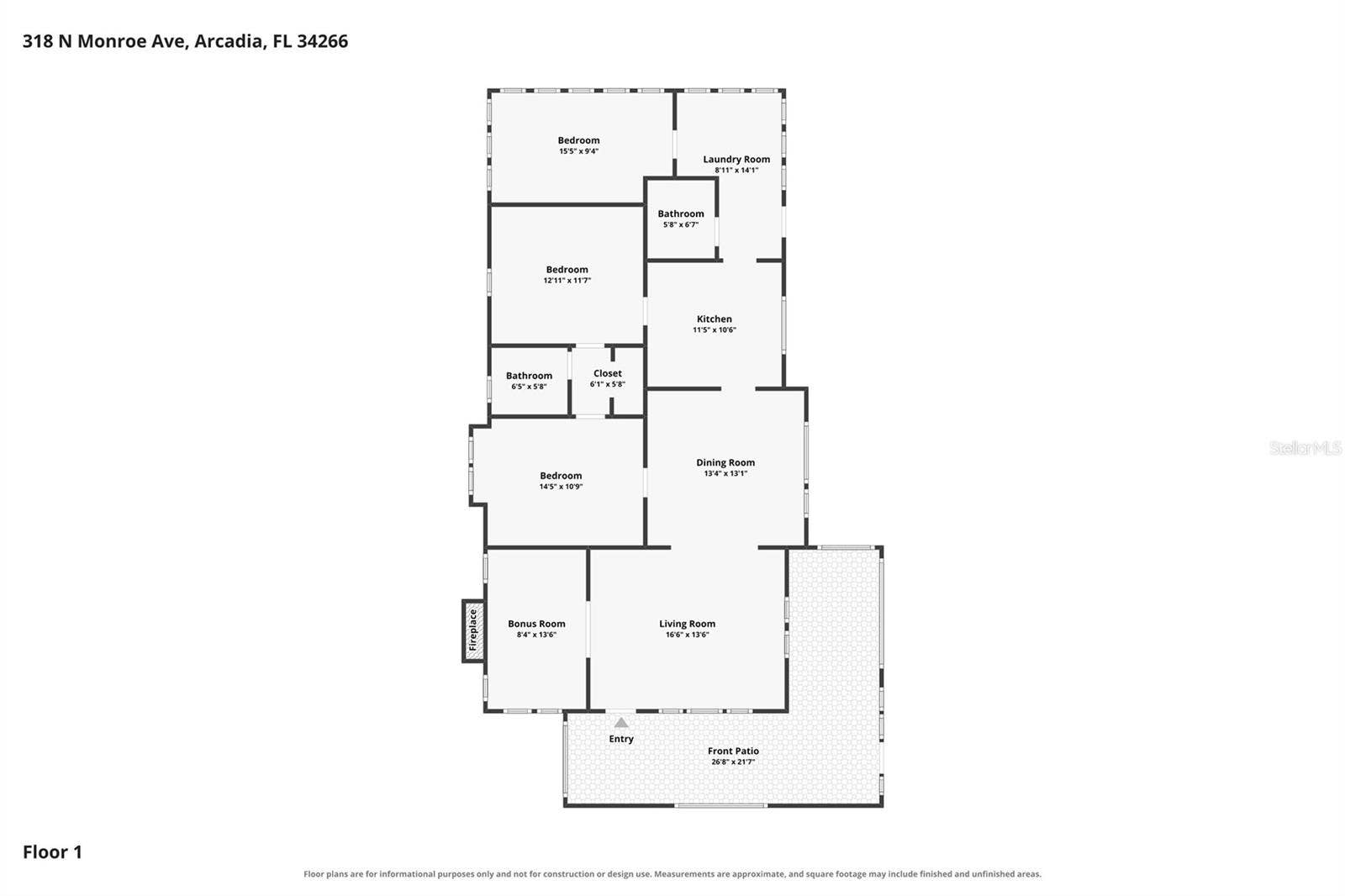 318 N MONROE AVENUE, Arcadia, FL 34266