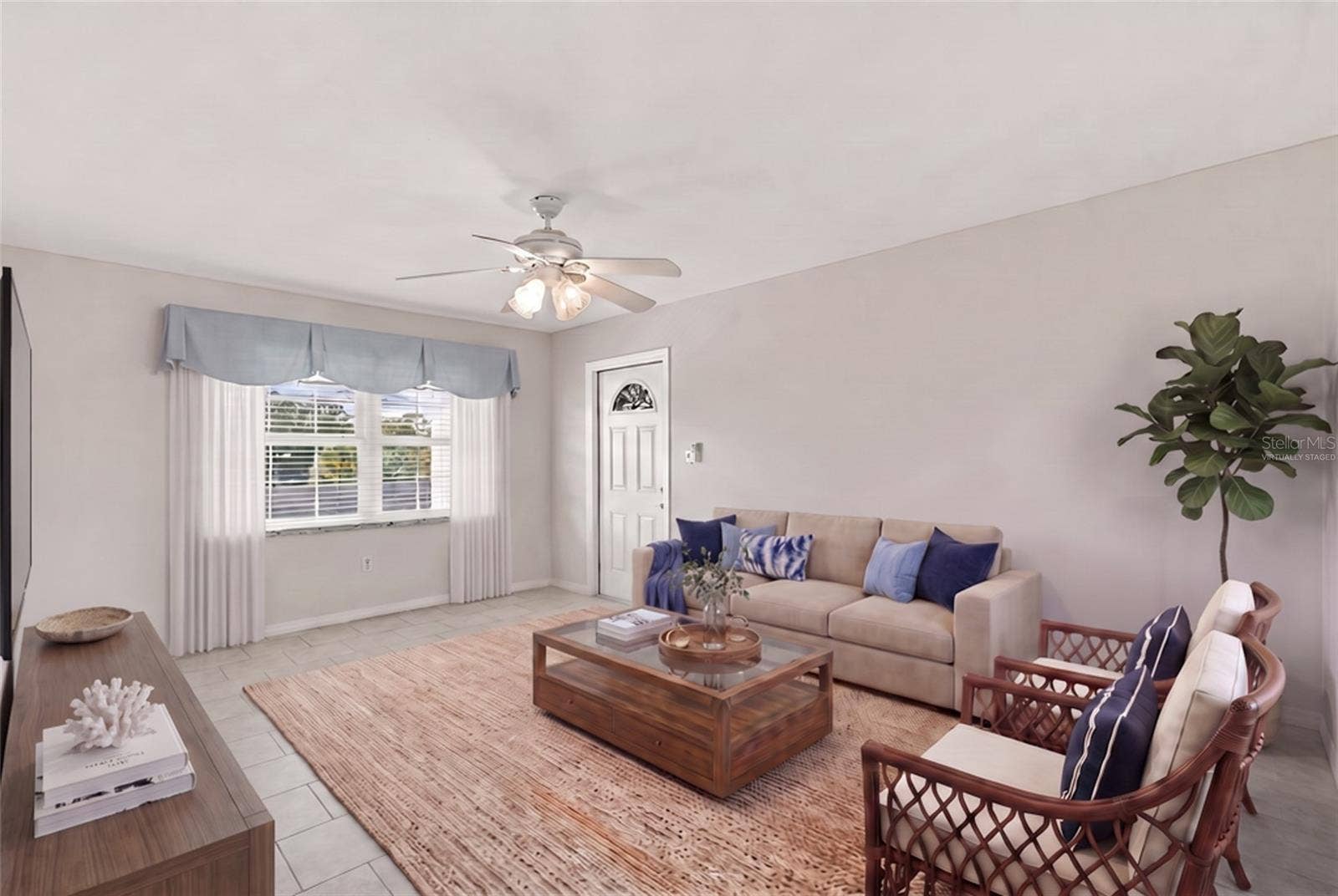4158 TAMIAMI TRAIL, #P4, Port Charlotte, FL 33952 Living Room-virtually staged