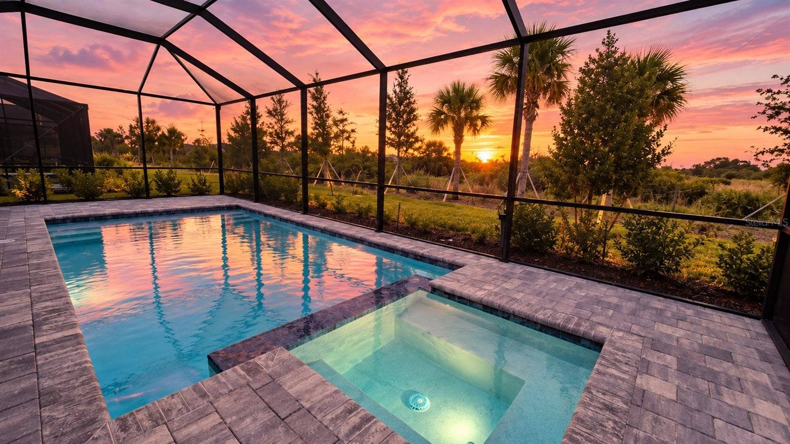Your own private pool with gorgeous sunsets.