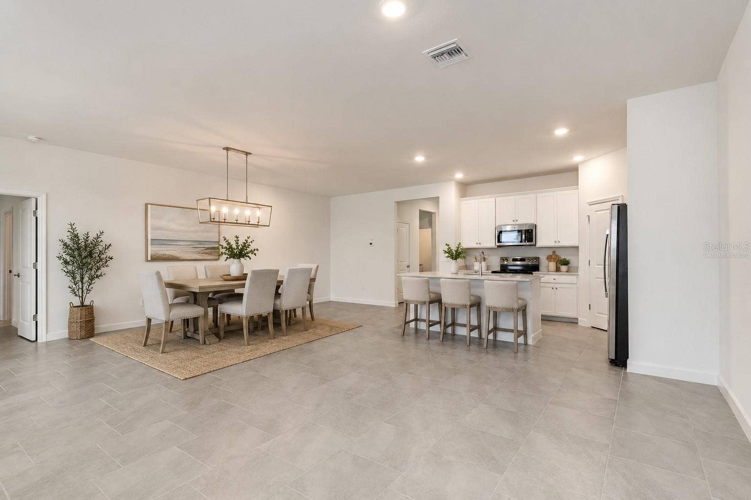 Virtually Staged Kitchen & Dining Room