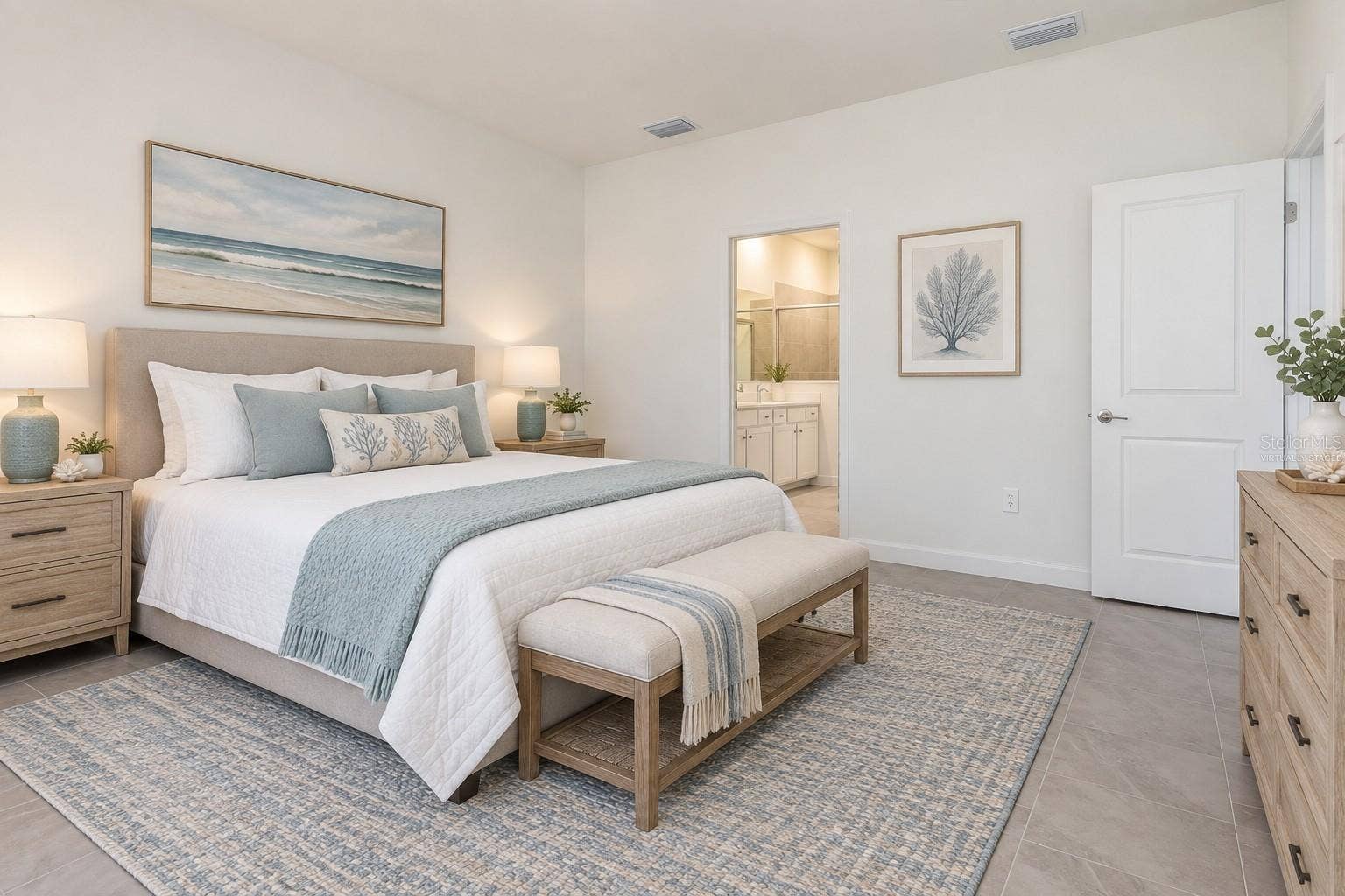 Virtually Staged Primary Bedroom