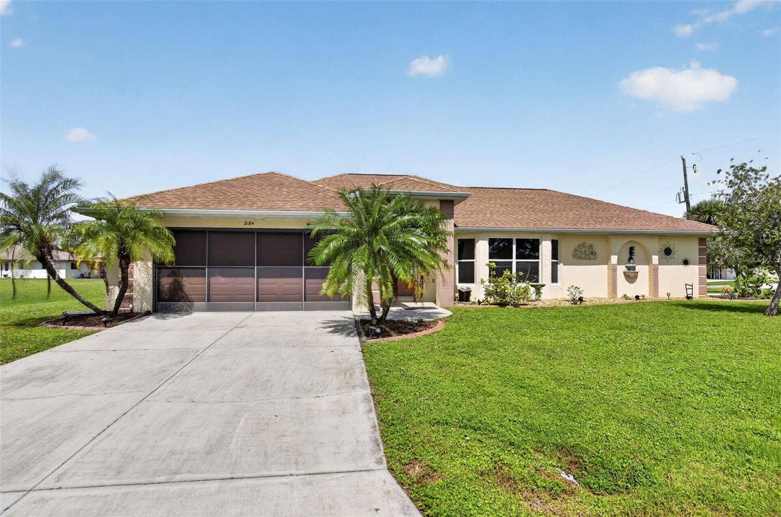 2184 ONONDAGA LANE, Punta Gorda, FL 33983 Direct Front View - South Elevation