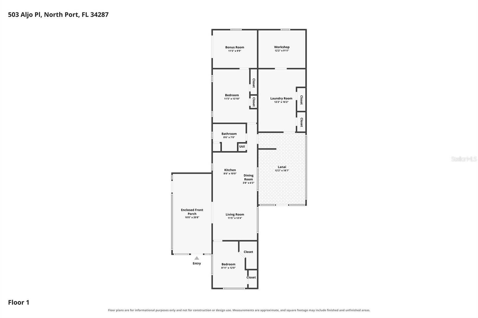 503 ALJO PLACE, North Port, FL 34287 Floor Plan