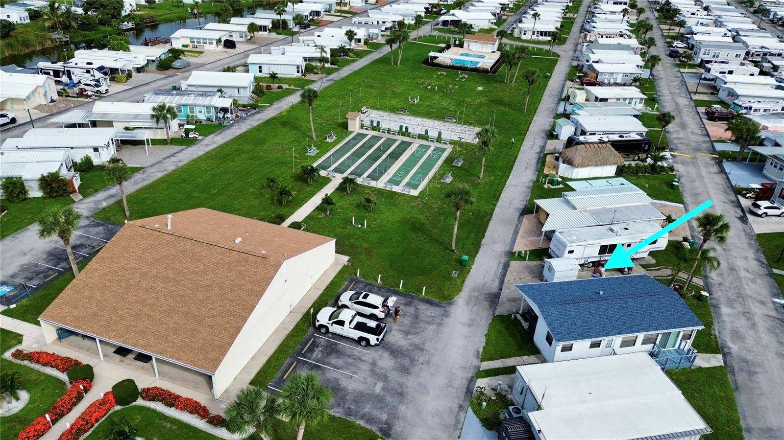 Aerial of lot