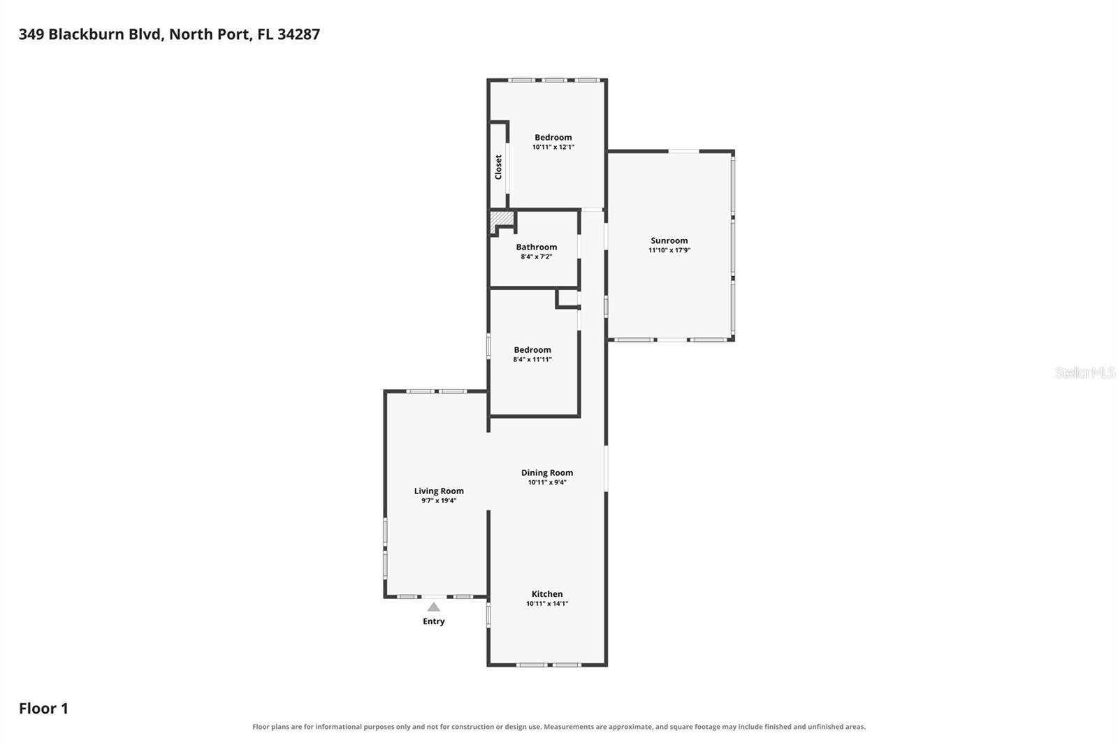 349 BLACKBURN BOULEVARD, North Port, FL 34287 Floor plan