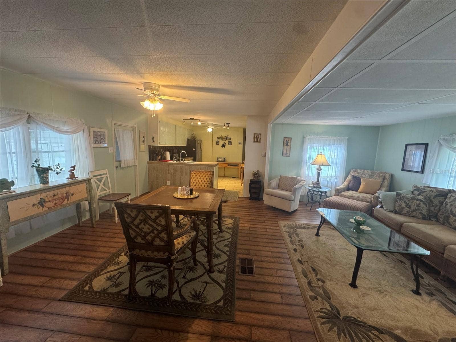 Dining room facing kitchen