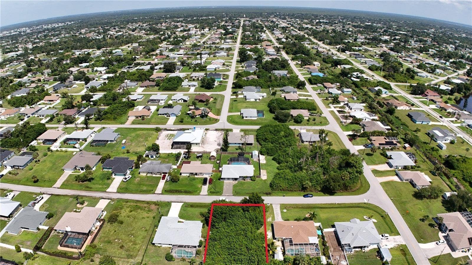 Looking North.  This lot has a nice Southern exposure.