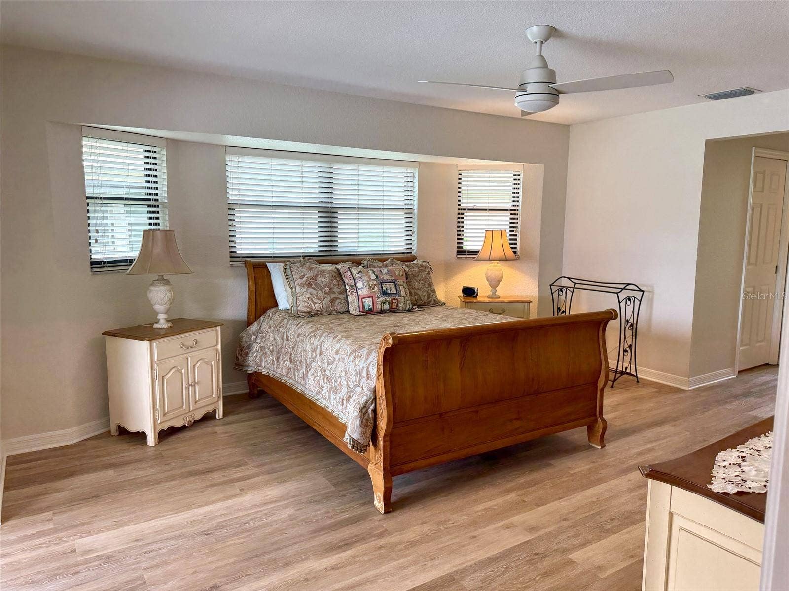 23411 MULLINS AVENUE, Port Charlotte, FL 33954 Primary bedroom with bay windows