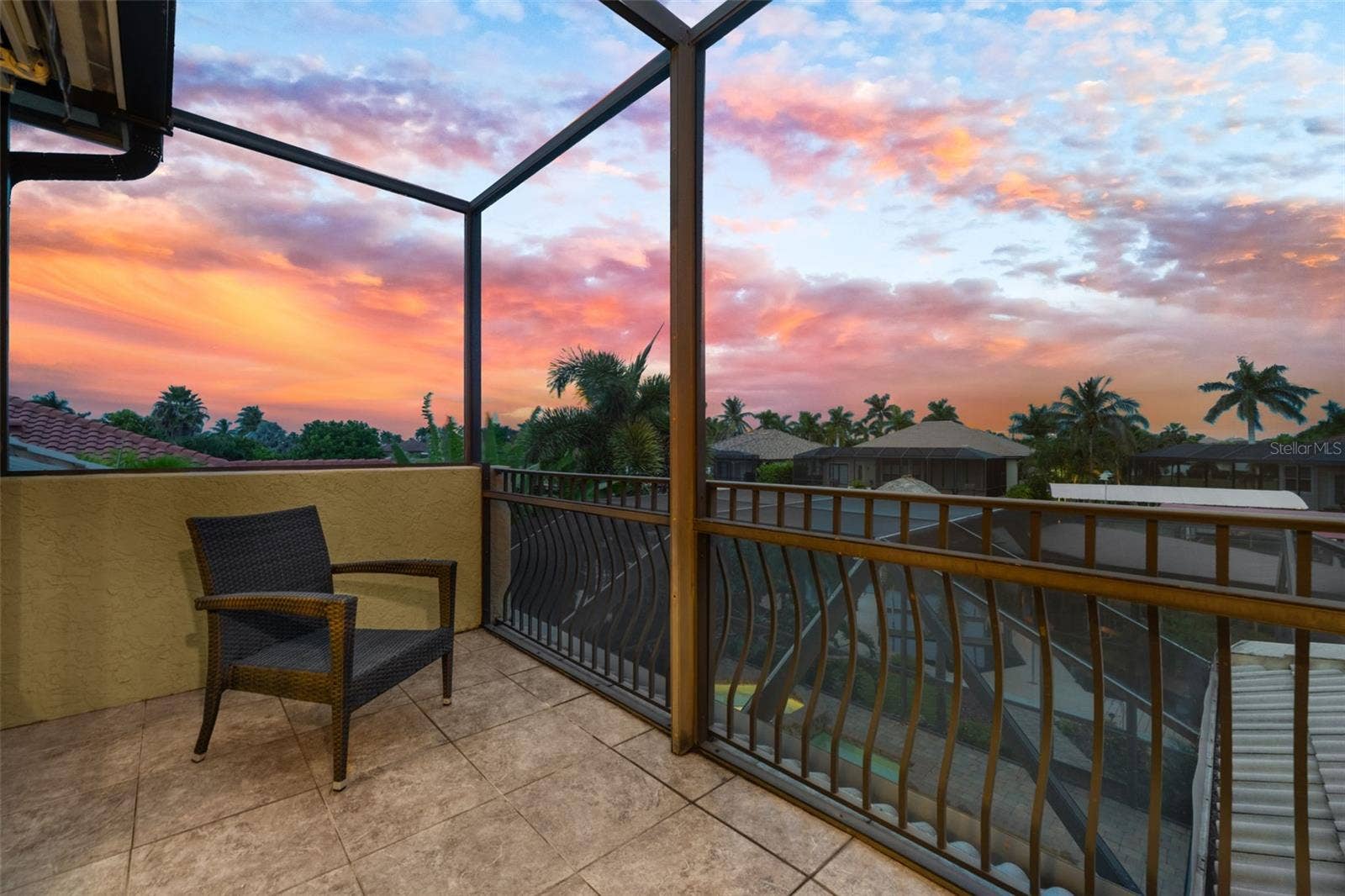 Beautiful twilight views from the balcony