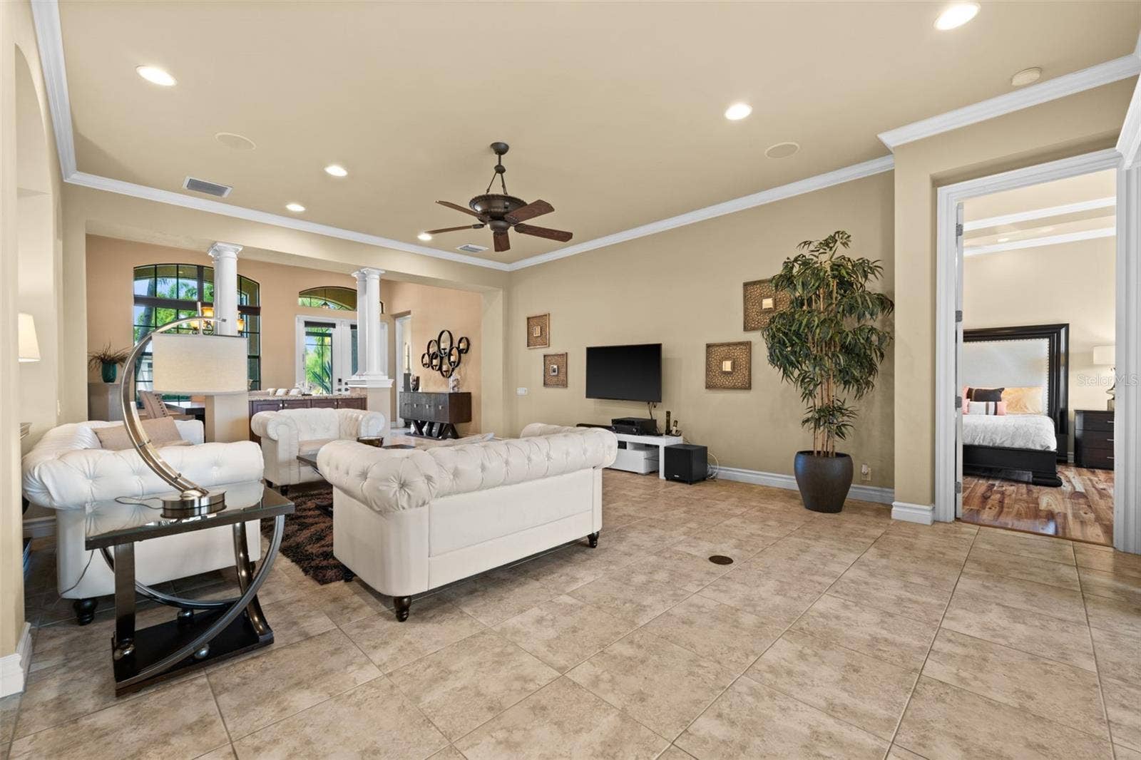 Looking toward the Entry and the Primary Bedroom Suite