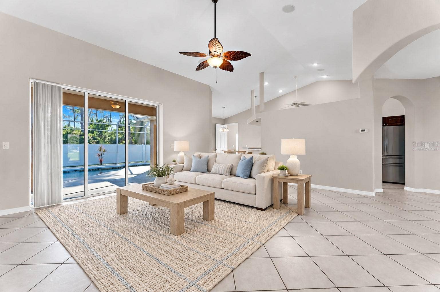 2595 ROLLING ROAD, North Port, FL 34288 Virtually staged living room