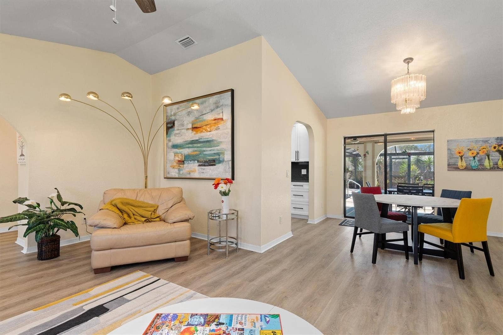 21443 SHELDON AVENUE, Port Charlotte, FL 33952 Dining area leads to lanai