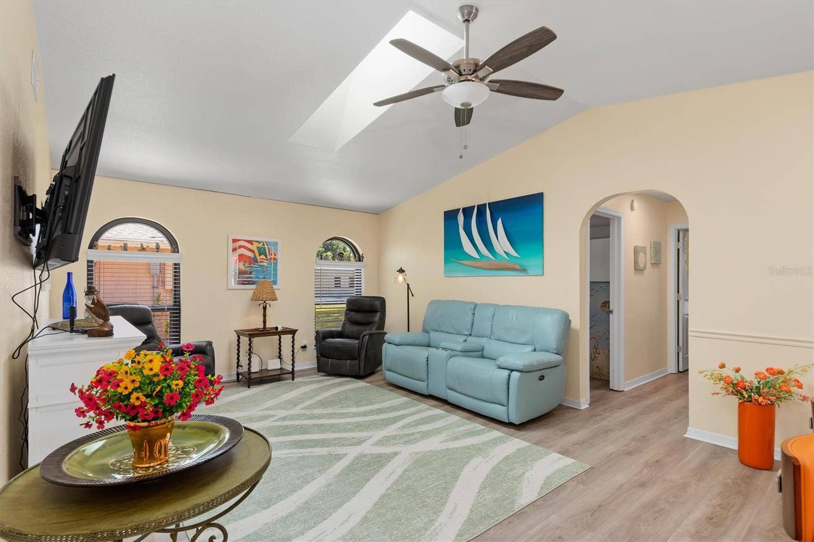 21443 SHELDON AVENUE, Port Charlotte, FL 33952 Family room leads to guest wing