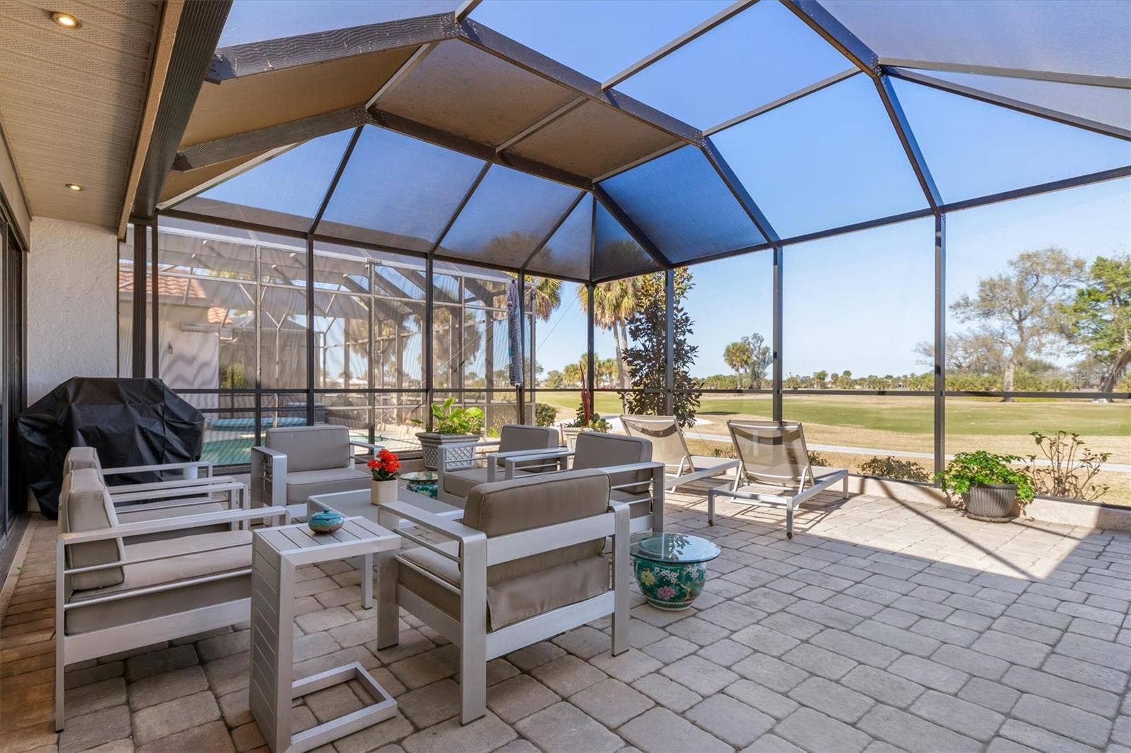 5021 SAN ROCCO COURT, Punta Gorda, FL 33950 Very large screened lanai with enhancing shading