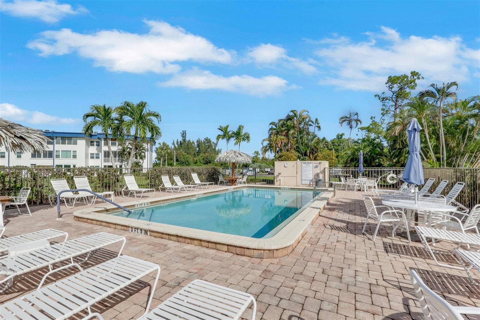 community pool close by the condo