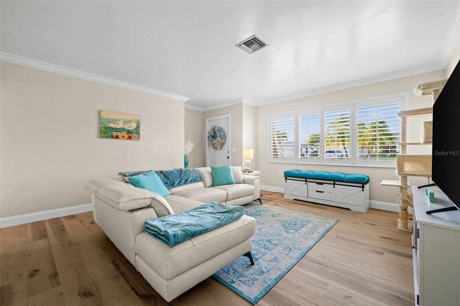 Clean, crisp, bright, comfortable space.