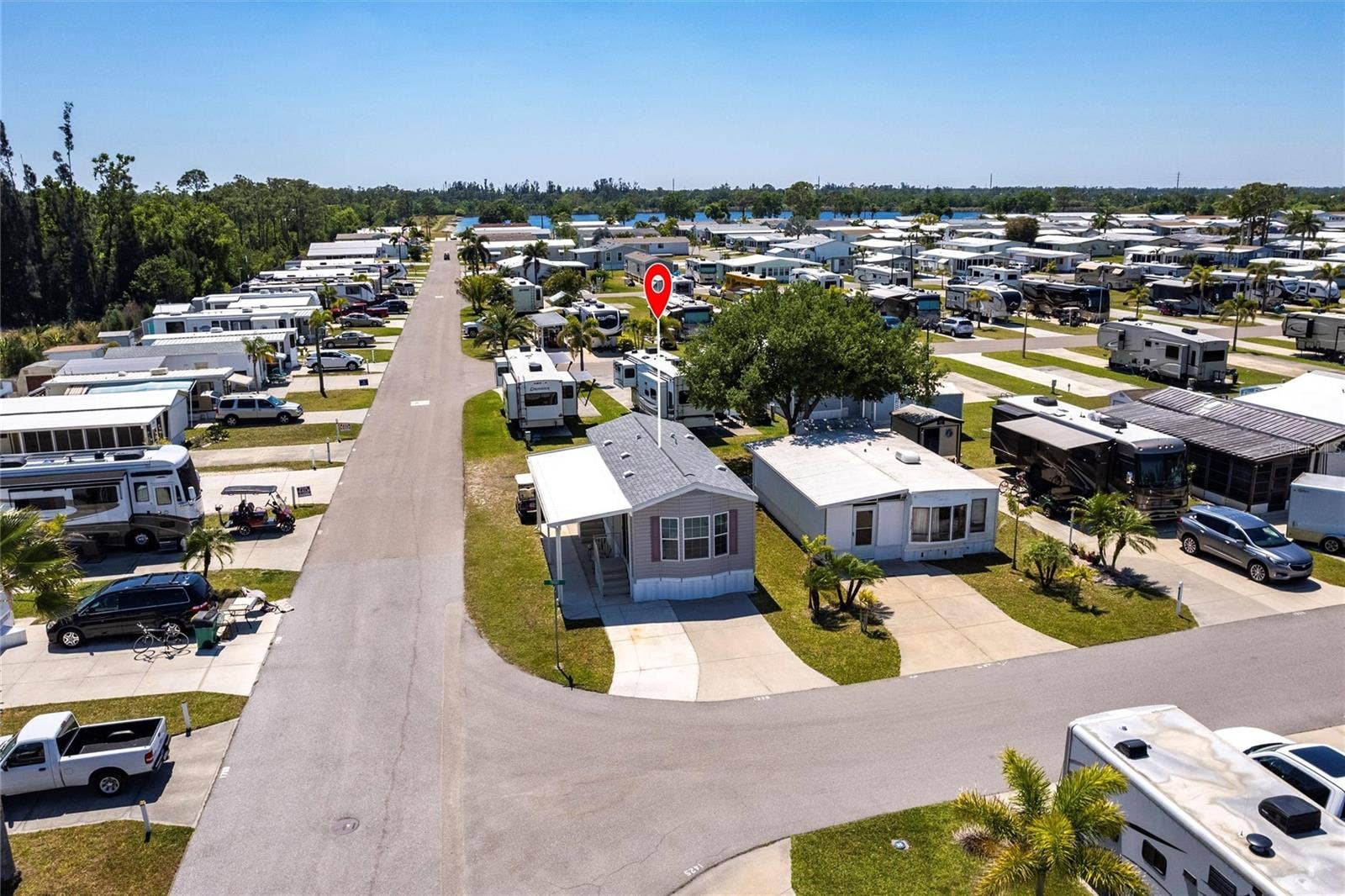 1329 TROUT, Punta Gorda, FL 33950 Aerial of home at end of Trout street corner lot