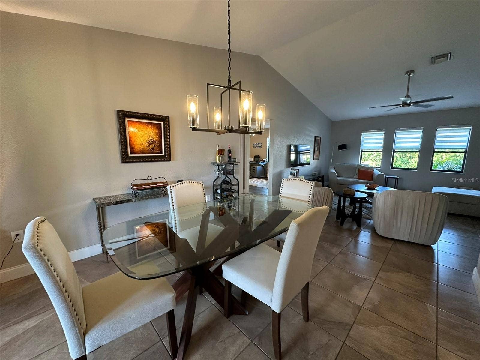 Dining room into living room