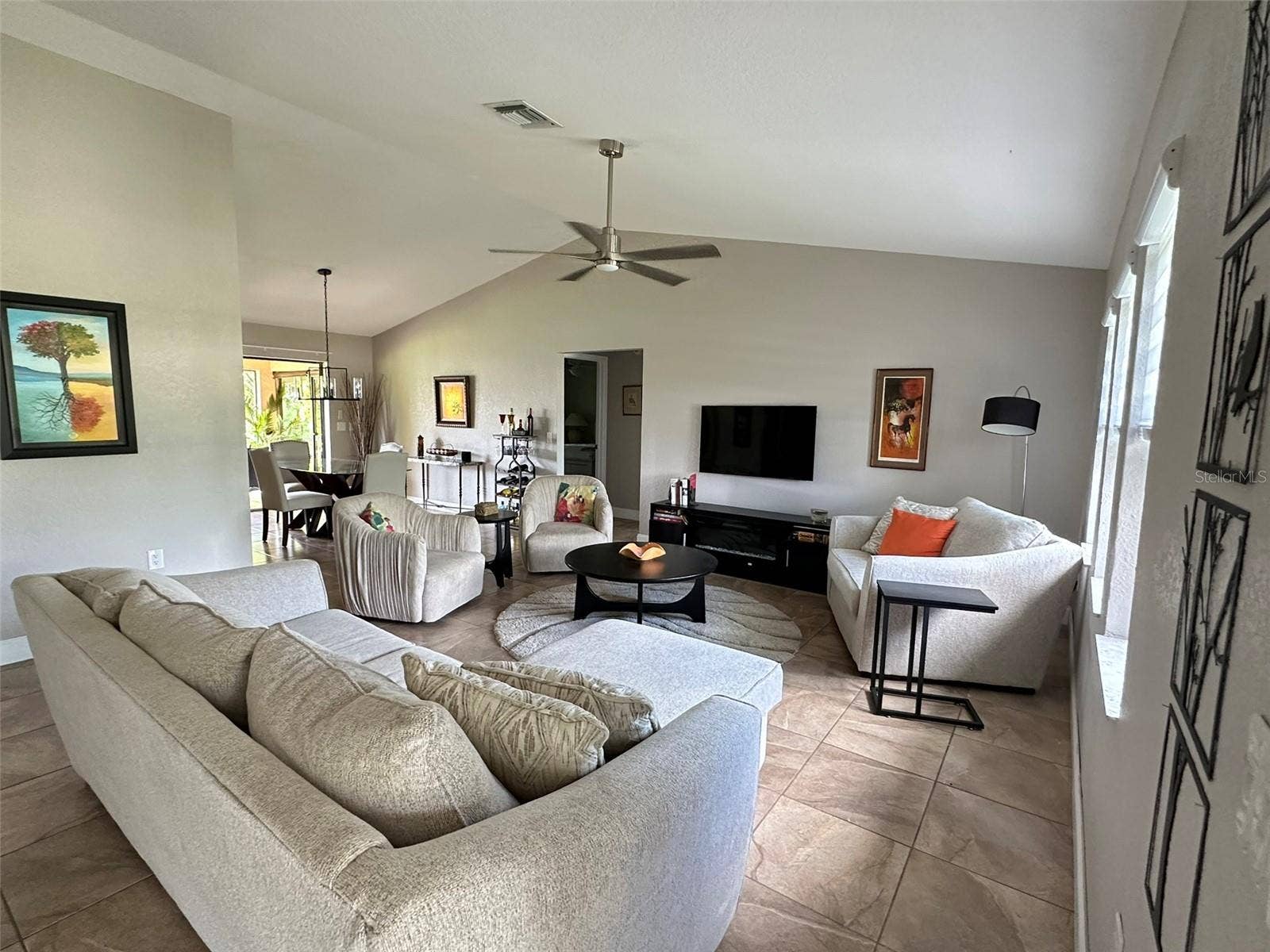 Living room from front door