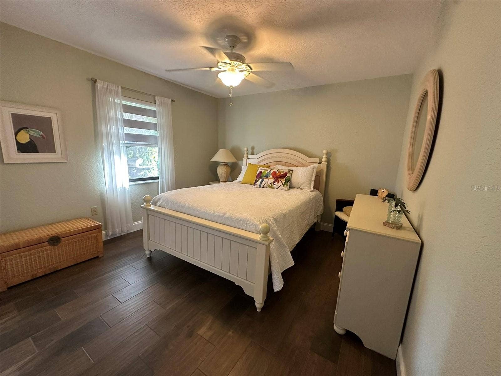 2nd bedroom with Zebra blinds