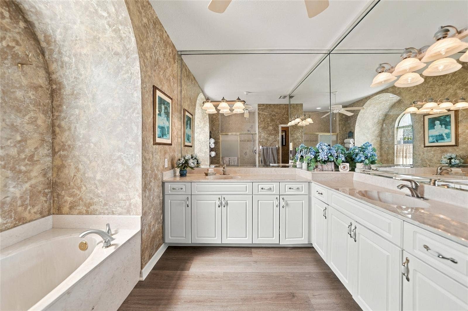 En Suite with Dual Sinks, Garden Tub and Separate Shower, Walk-In Closet