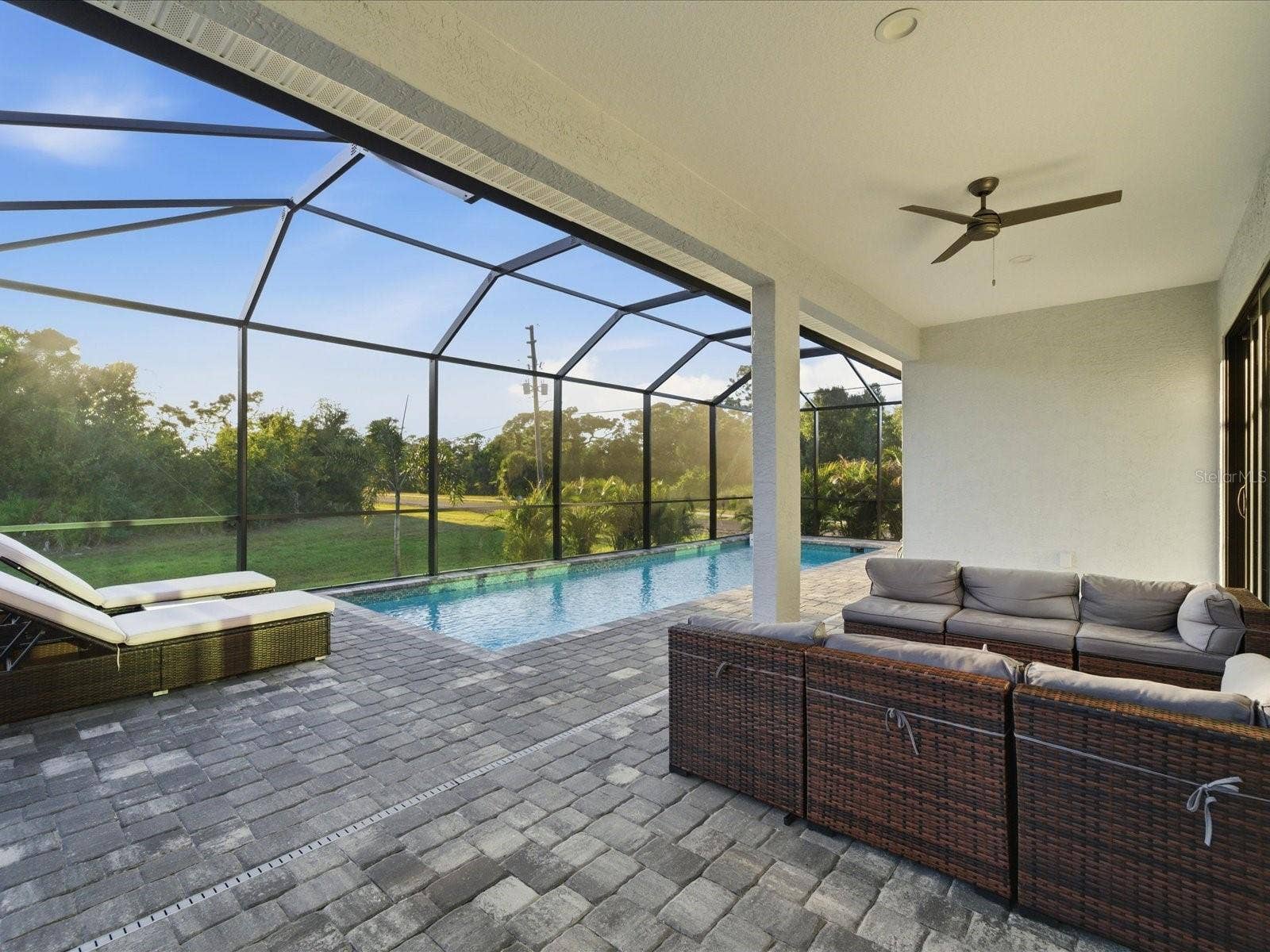 149 LONG MEADOW LANE, Rotonda West, FL 33947 Lanai and pool deck