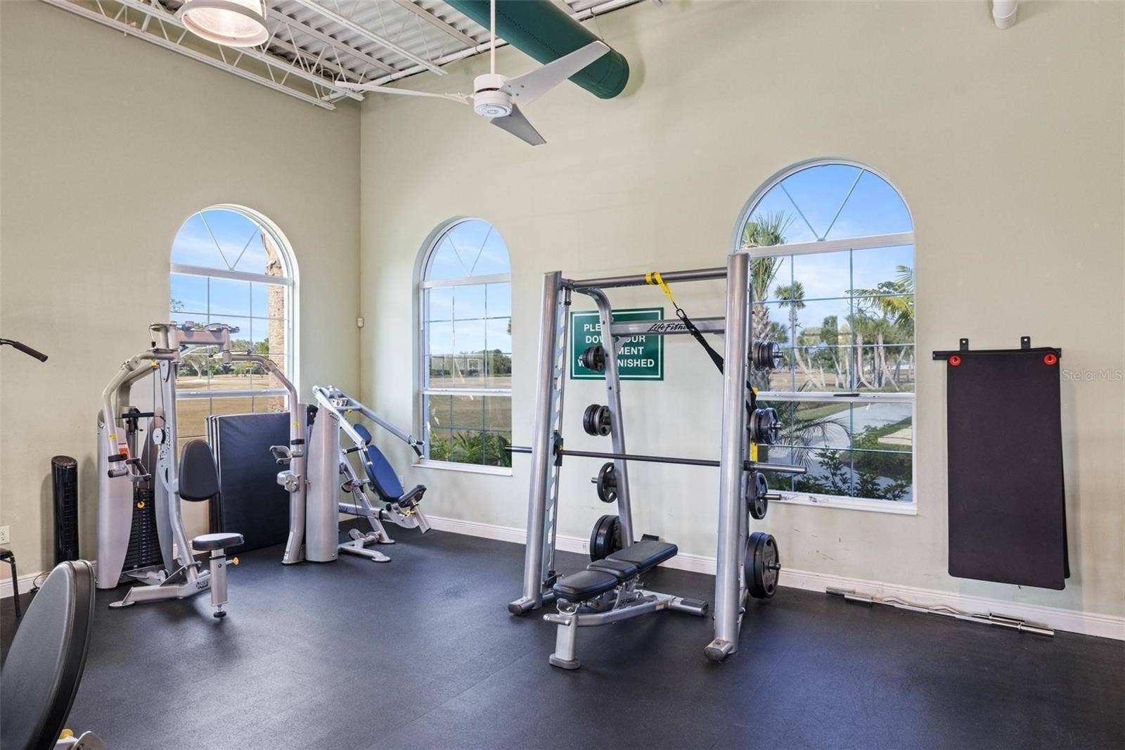 Interior of fitness center