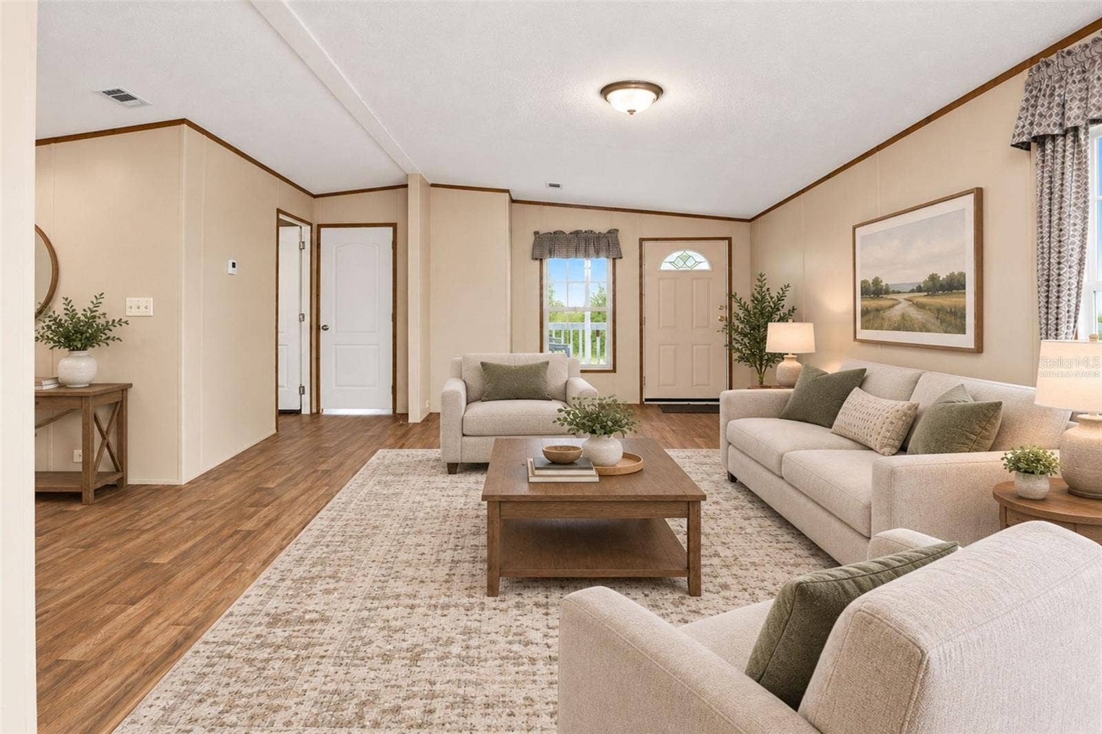 Virtually Staged living area